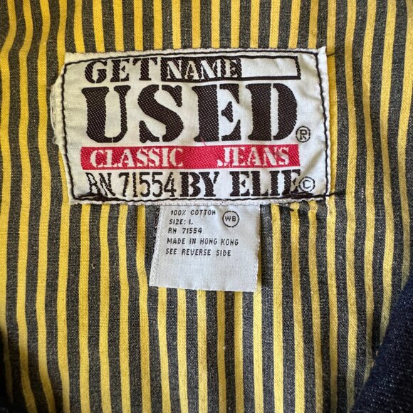 Vintage 1980's "Get Used" By Elie Distressed Jacket RN:71554 Sz. Large - Picture 6 of 9